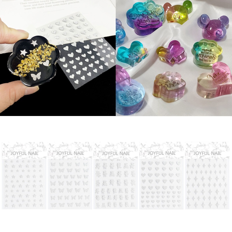 Siy Cetakan Resin Diy Bentuk Hati / Butterfly / Bintang / Beruang Bahan Silikon