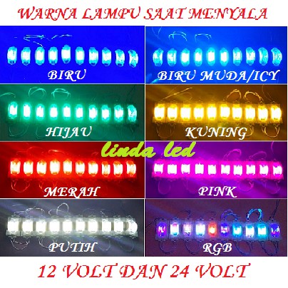 LAMPU LED MODUL 1MATA 24VOLT SMD 5830 WATERPROOF 1 MATA 24V 24 V VOLT VARIASI MOBIL MOTOR NEON BOX