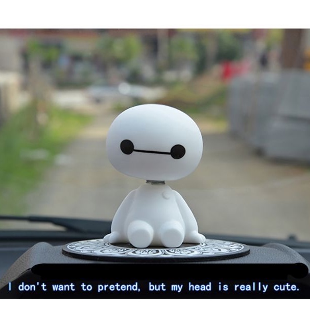 Hiasan Mobil Baymax Shaking Head Ornament Kepala Goyang Aksesoris Mobil Car Accessories