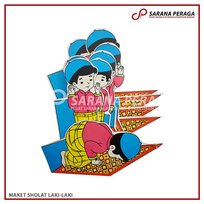 SaranaPeraga - Maket Sholat Laki Laki / Miniatur Sholat Laki Laki / Maket Berdiri Sholat Laki Laki /