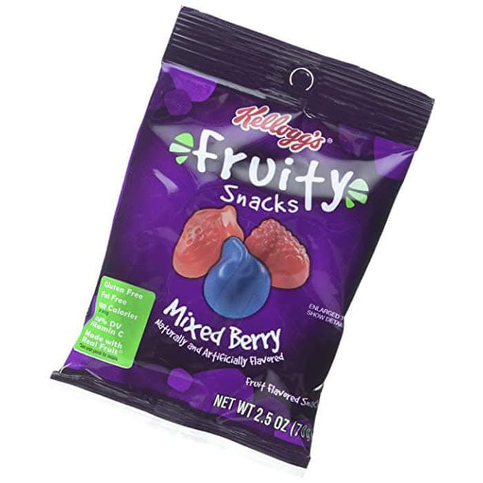 

Kellogg's Fruity Snacks Mixed Berry Gluten & Fat Free permen gummy
