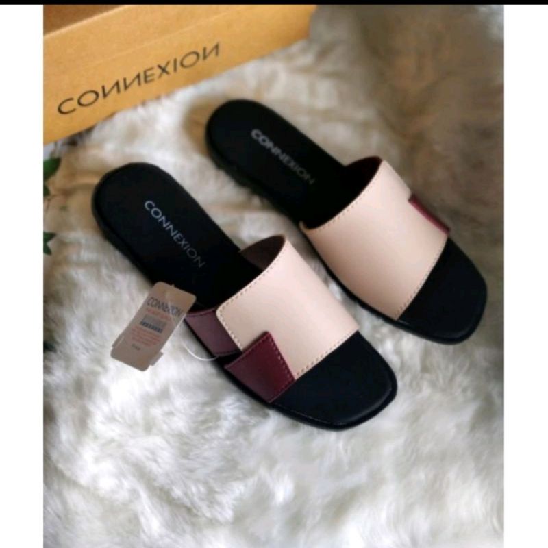 Sandal slop conexion kombinasi/sandal wanita terbaru