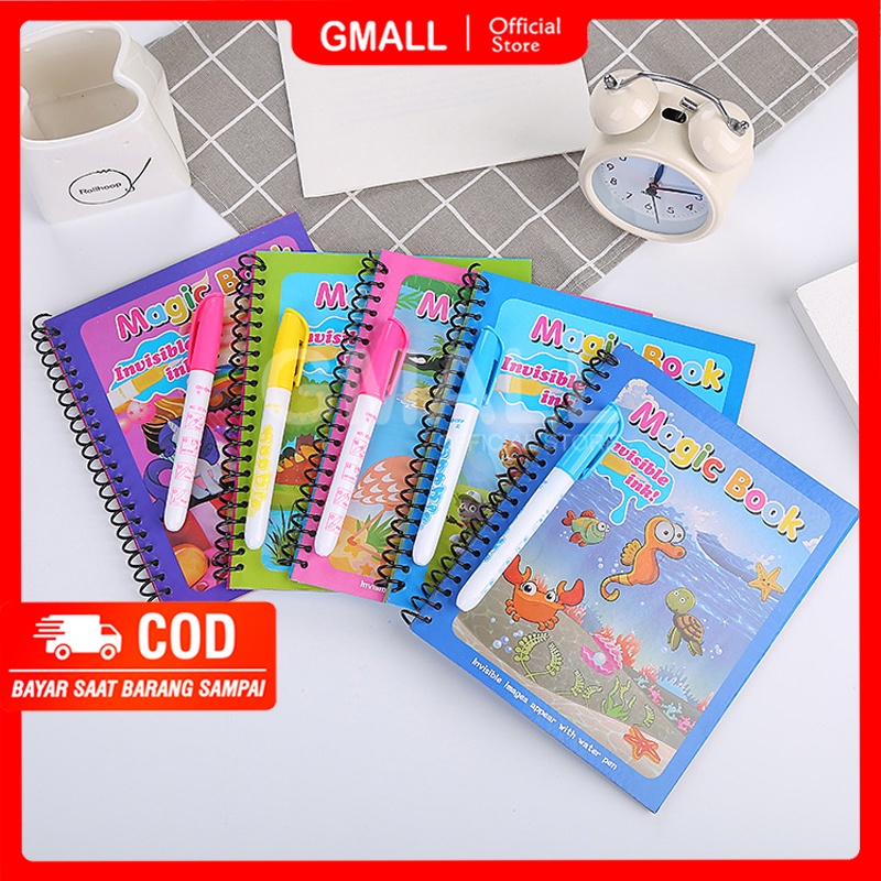 Magic Water Drawing Painting Book Buku Gambar Edukasi Cat Air GMALL ST0027