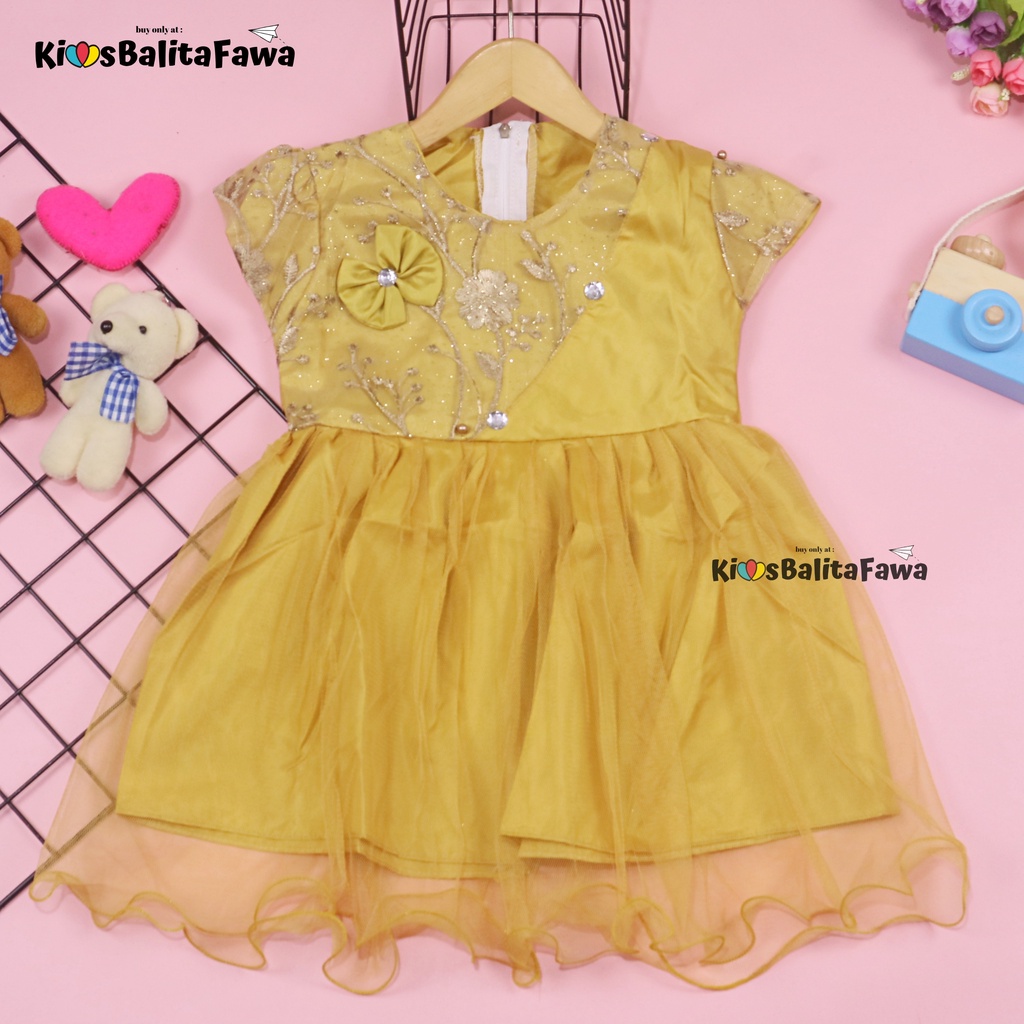 Gaun Bella Uk 2-3 tahun / Dress  Branded Import Balita Perempuan Murah Baju Anak Cewek Gaun Pesta