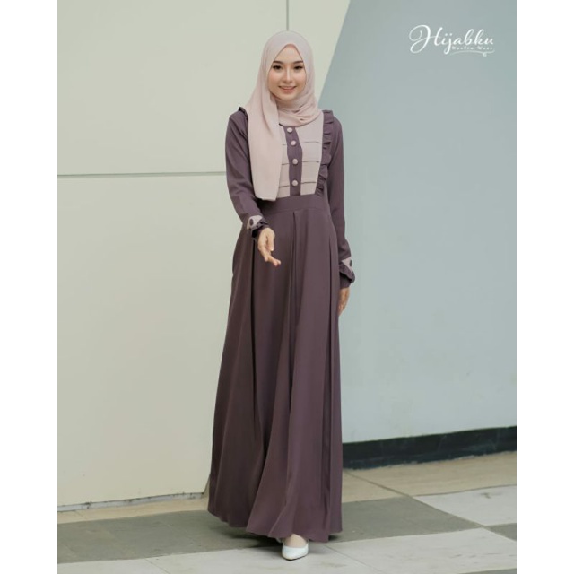 GAMIS DRESS ALESHA  TERBARU //ORI BREND HIJABKU//-1