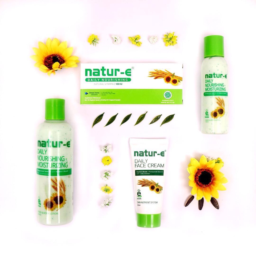 ⭐BAGUS⭐ NATUR-E Daily Nourishing Series | 100IU Moisturizing Lotion 100 245 Face Cream Face MIst