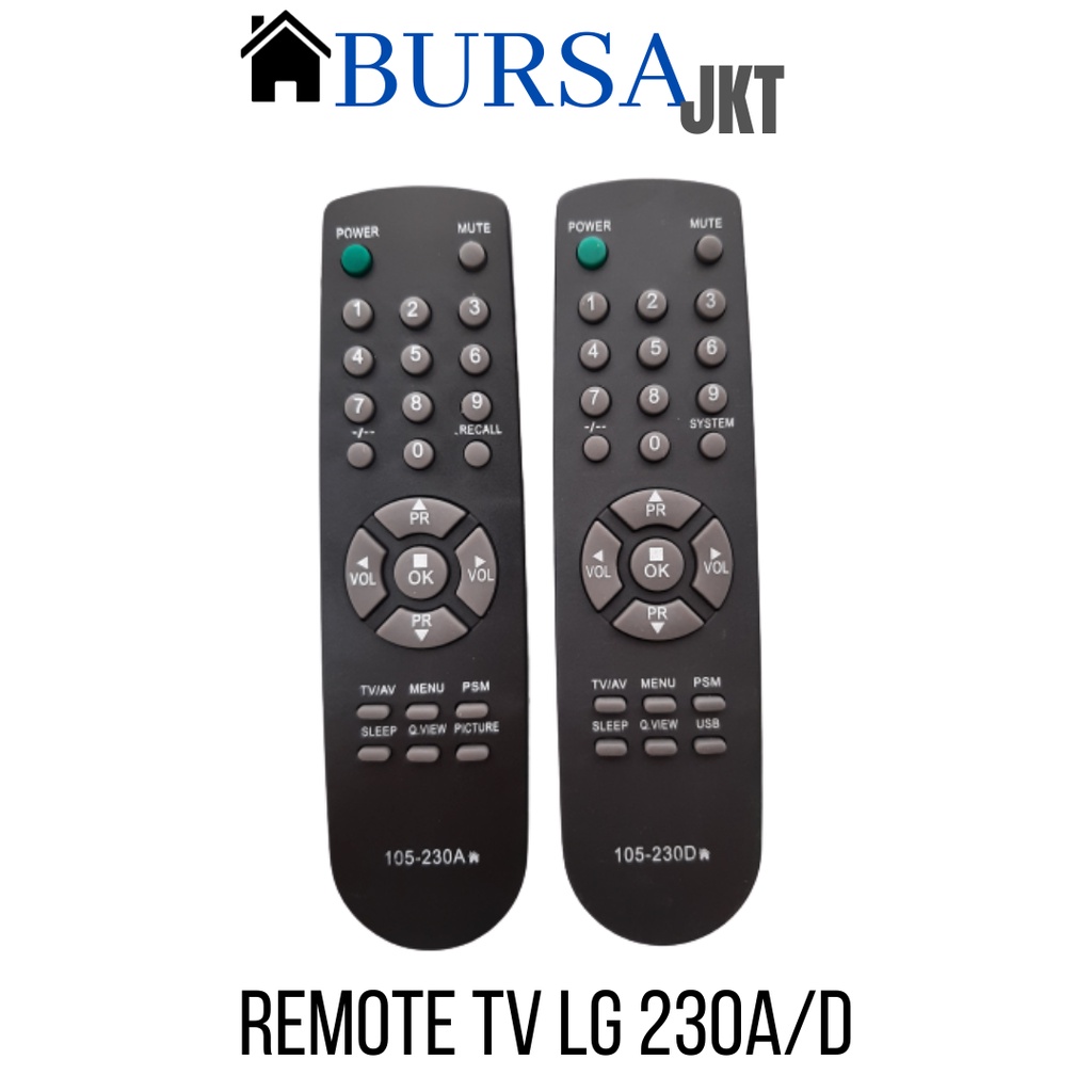 REMOTE TV TABUNG LG HITAM 230D