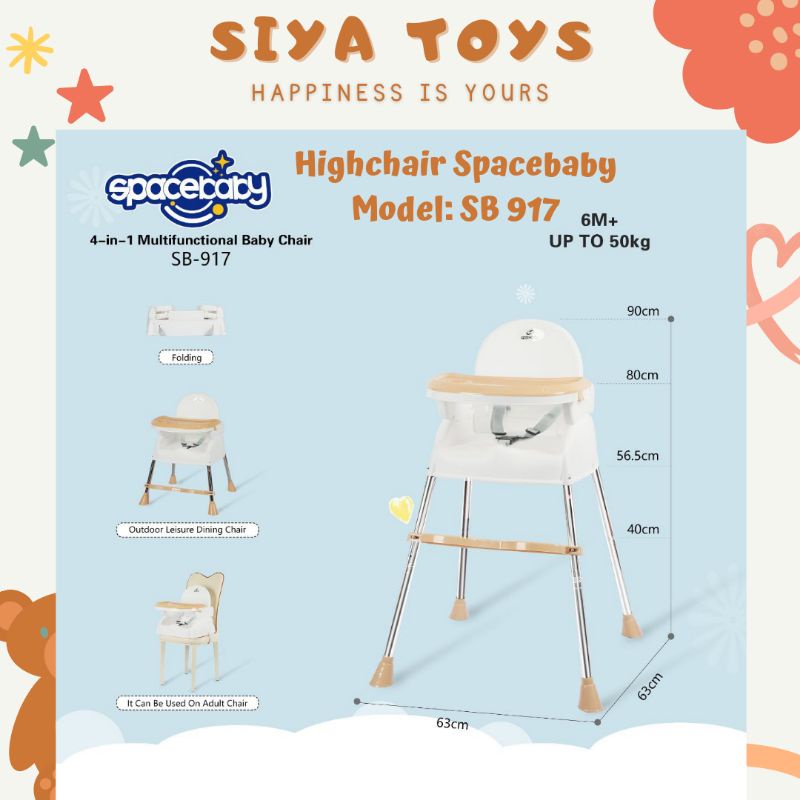 SIYA✨ FREE BUBBLEWRAP Space Baby SB 917 918 920 925 Baby Booster &amp; High Chair Kursi Makan Bayi SB917 SB 918 SB 920 SB 925