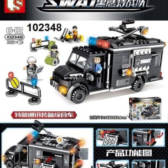 Promo Lego Brick Mobil Van Polisi SWAT Police