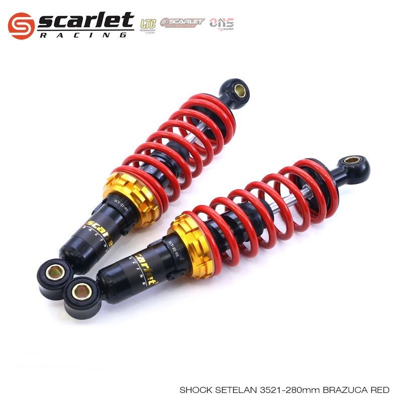 Shockbreaker SCARLET 280 320 340 360 BRAZUCA 3521 Shock absorber SKOK SHOCKBREAKER UNIVERSAL ALL MOTOR BEBEK MOTOR BESAR PEREDAM KEJUT ALL MOTOR SEGALA MOTOR