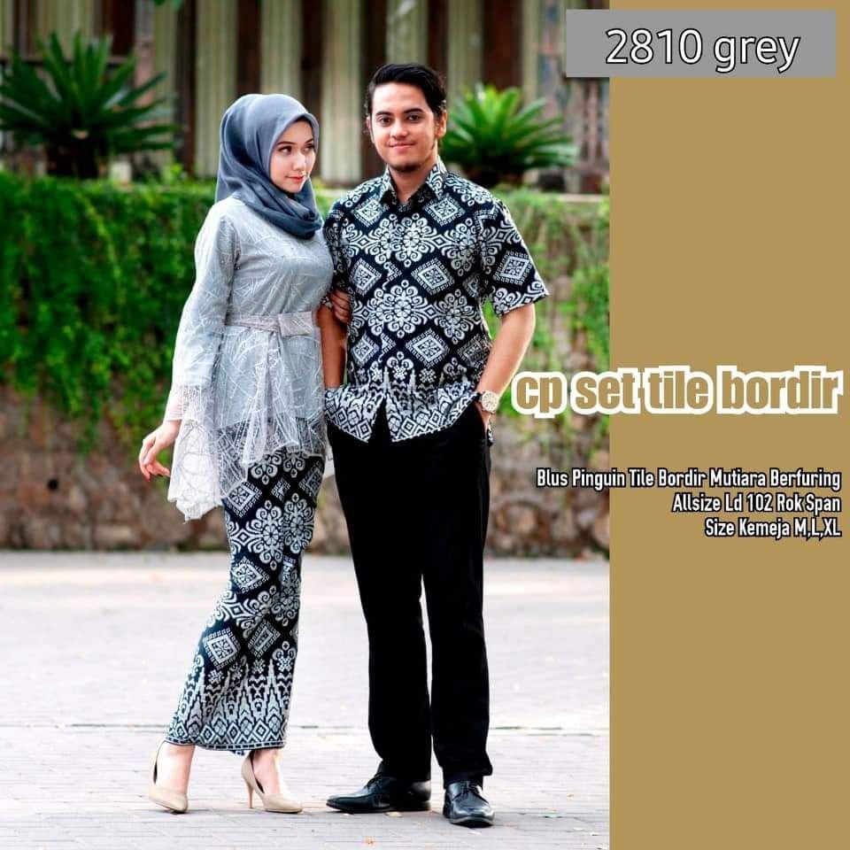 BATIK COUPLE BROKAT 2810 SARIMBIT BATIK KELUARGA SERAGAM COUPLE BROKAT