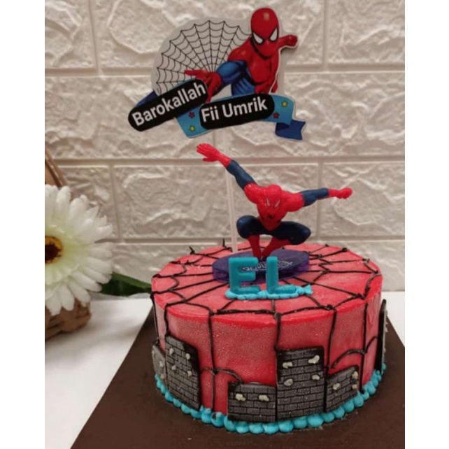 

Free ongkir es krim tart ultah anak tokoh spiderman