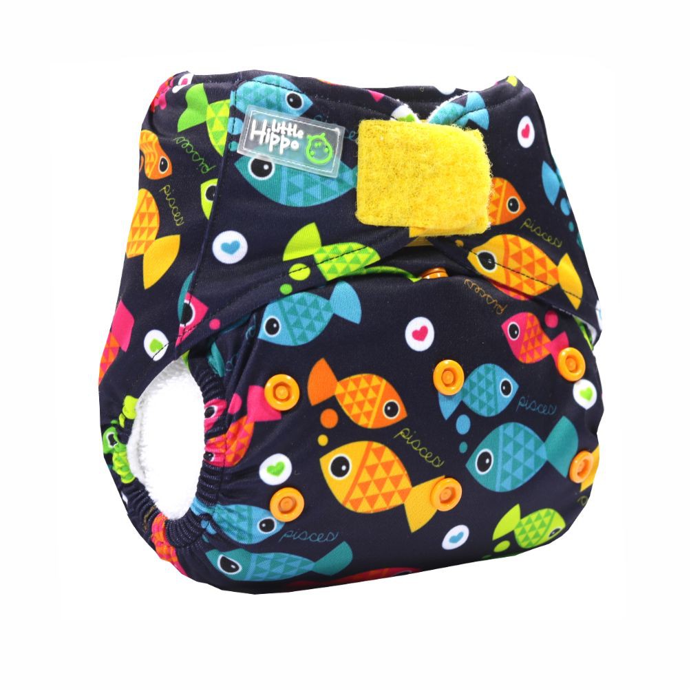 Clodi Popok Kain Bayi Little Hippo Easyfit Fish World