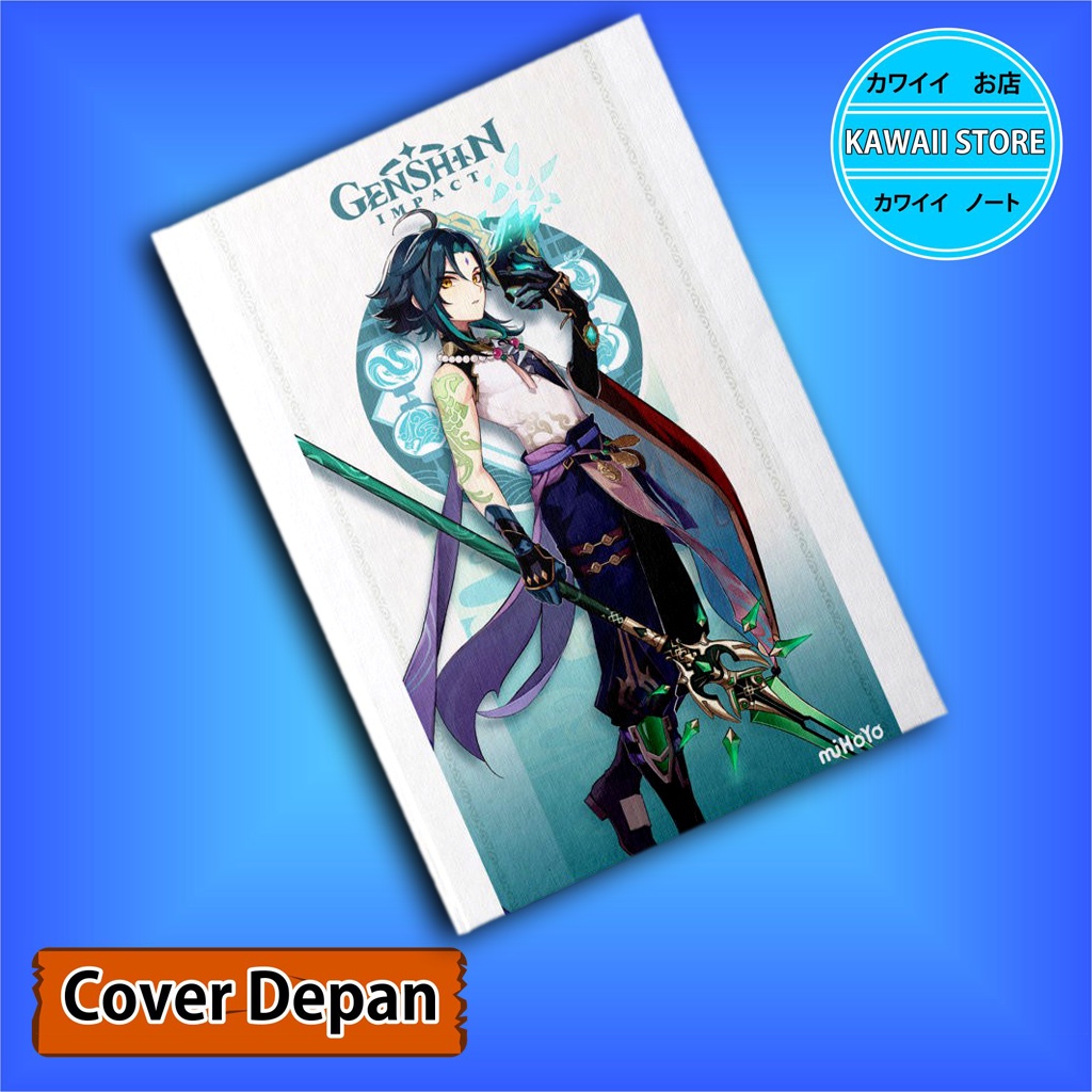 

Notebook / Pocket book Hard Cover Anime Game Genshin Impact XIAO uk A5 & A6 / Notes Book