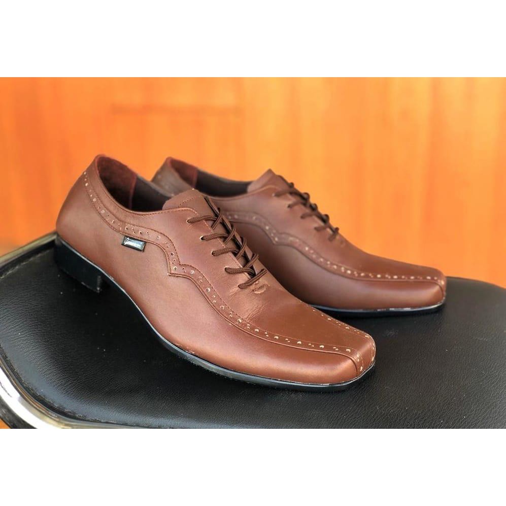 Sepatu Kerja Pantofel Kulit Asli G02