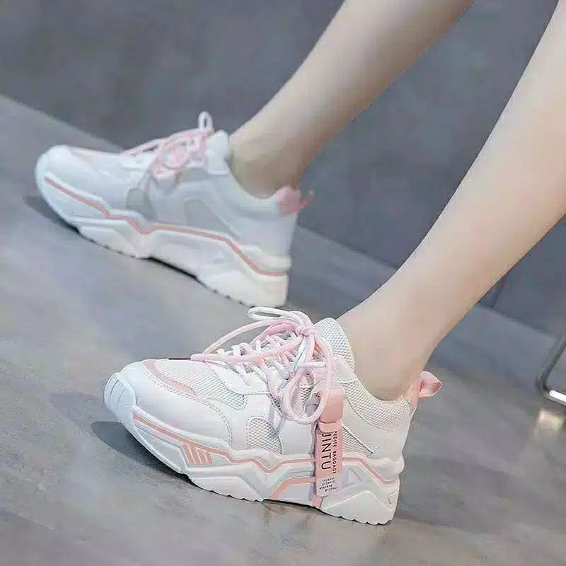 PROMO LEBARAN 12.12  BIGSALE Sepatu wanita Sneaker Wanita tali Fashion Korea Hpd488