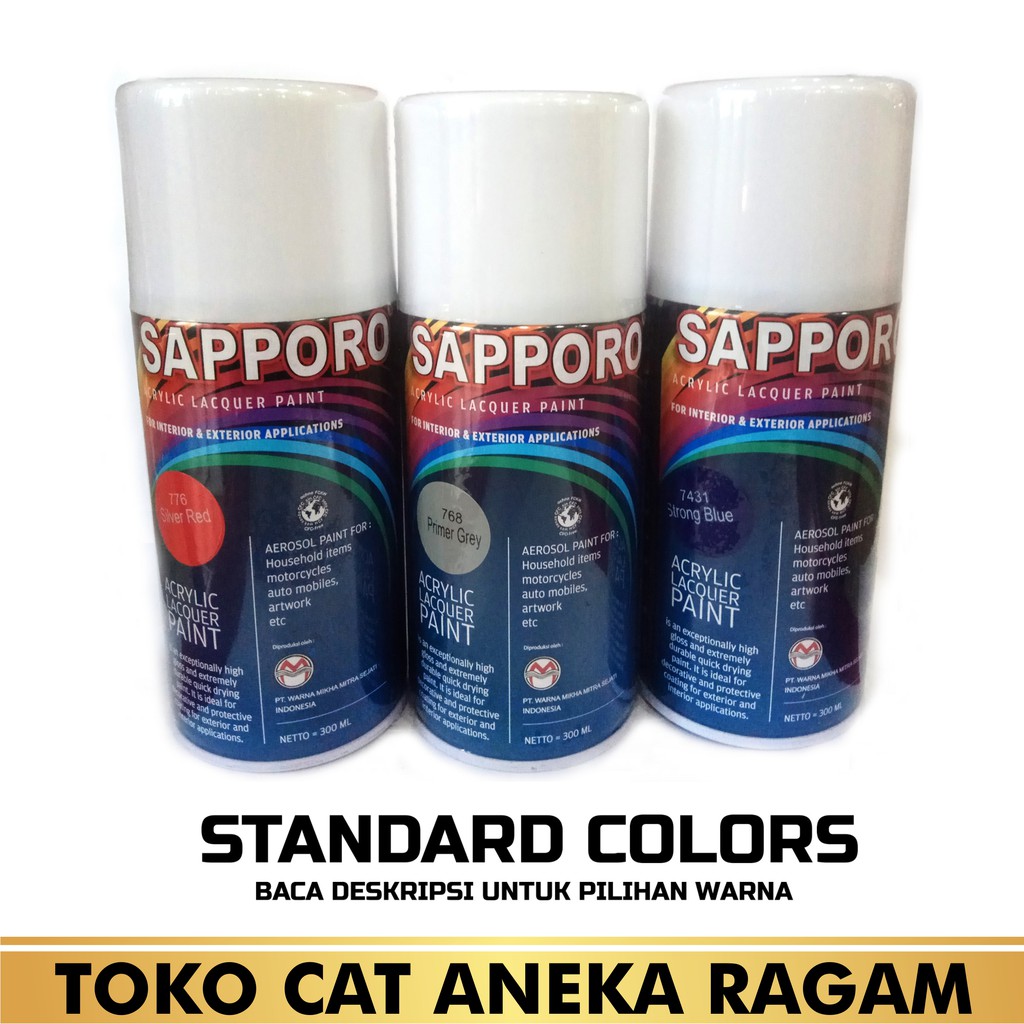  Cat  Semprot Sapporo  Spray Warna  Standard 300 ml Pylox 