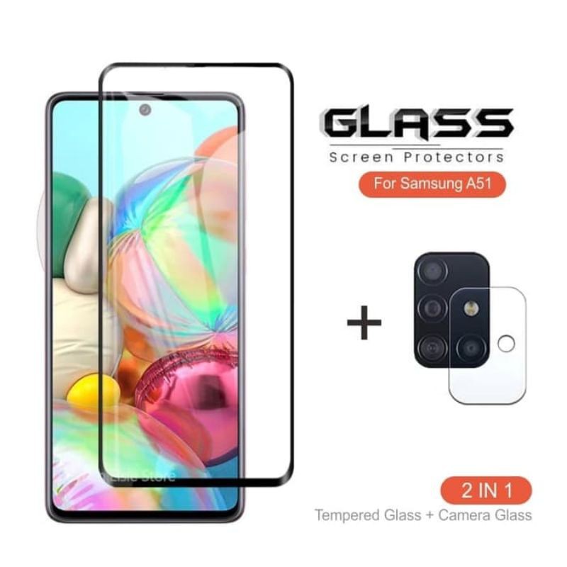 satu paket murmer tampered glas layar + kamera untuk samsung a51