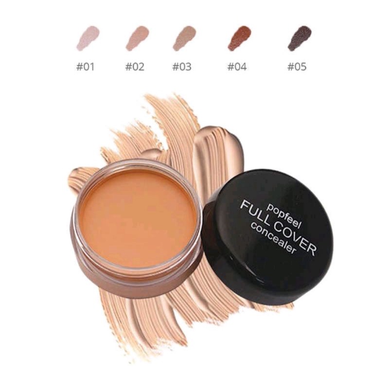 Original Popfeel Full Cover Concealer Cream Palette Tahan Air dan Tahan Lama - Concealer Waterproof Make Up Wajah