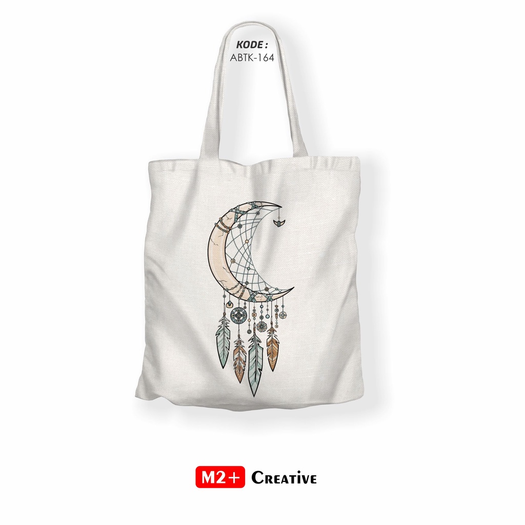 Totebag Aesthetic Tote Bag Kanvas Putih Estetik Tas Totebag Wanita Seri 161-165