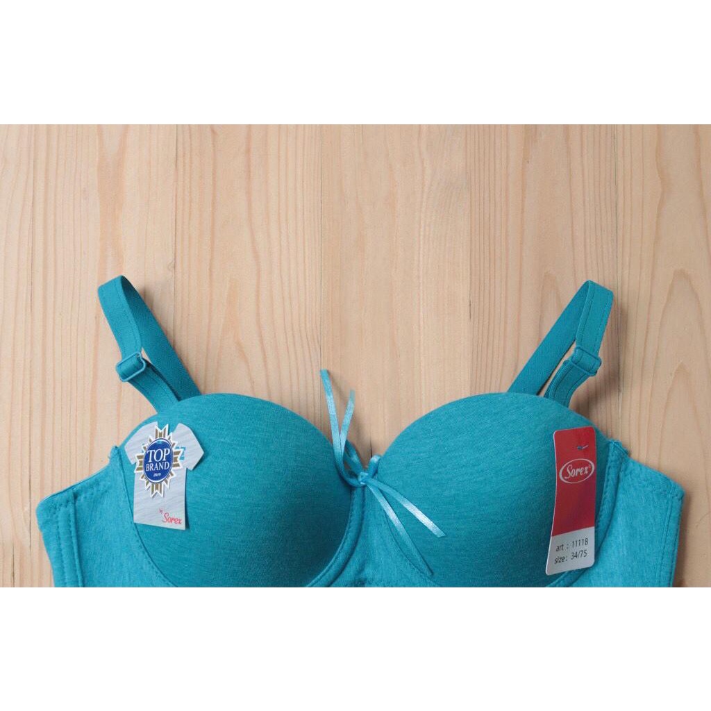 Bra BH SOREX 11118 MELANGE CUP SETENGAH 1/2 HALF CUP SETENGAH CUP - BH BRA BUSA TIPIS - MURAH  | KAWAT KAIT 2 BAHAN KATUN SIZE 32 34 36 38