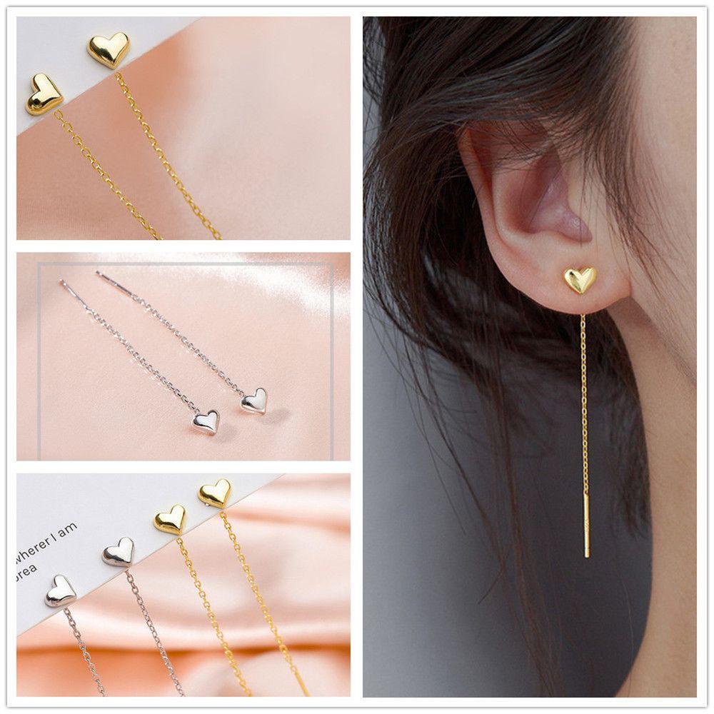 Perhiasan Garis Telinga LILY Love Anting Pejantan Fashion Segar