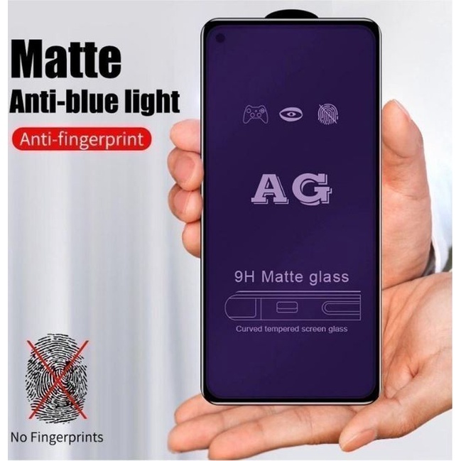 TEMPERED GLASS ANTI BLUE MATTE REALME C1 C2 C3 C11 C12 C15 C20 C21 C25 C21Y C25Y C25S C30 C30S C31 C33 C35 C55 GT NEO 3 GT MASTER