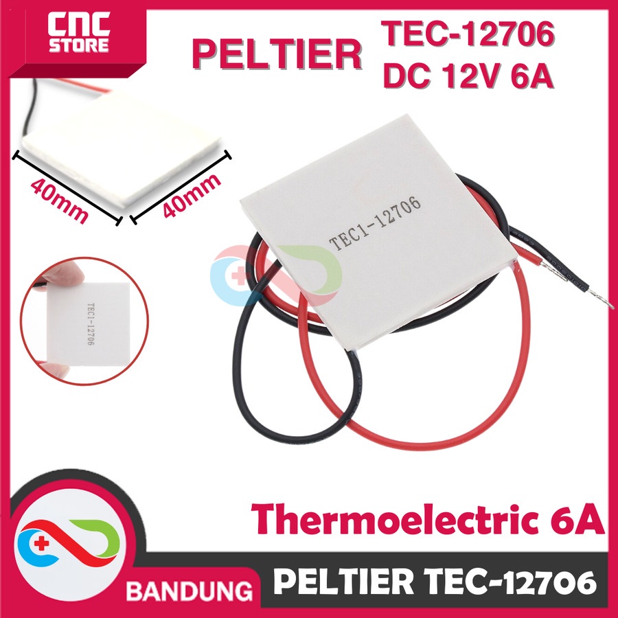 PELTIER TEC-12706 TEC1 12706 THERMOELECTRIC DC 12V 6A