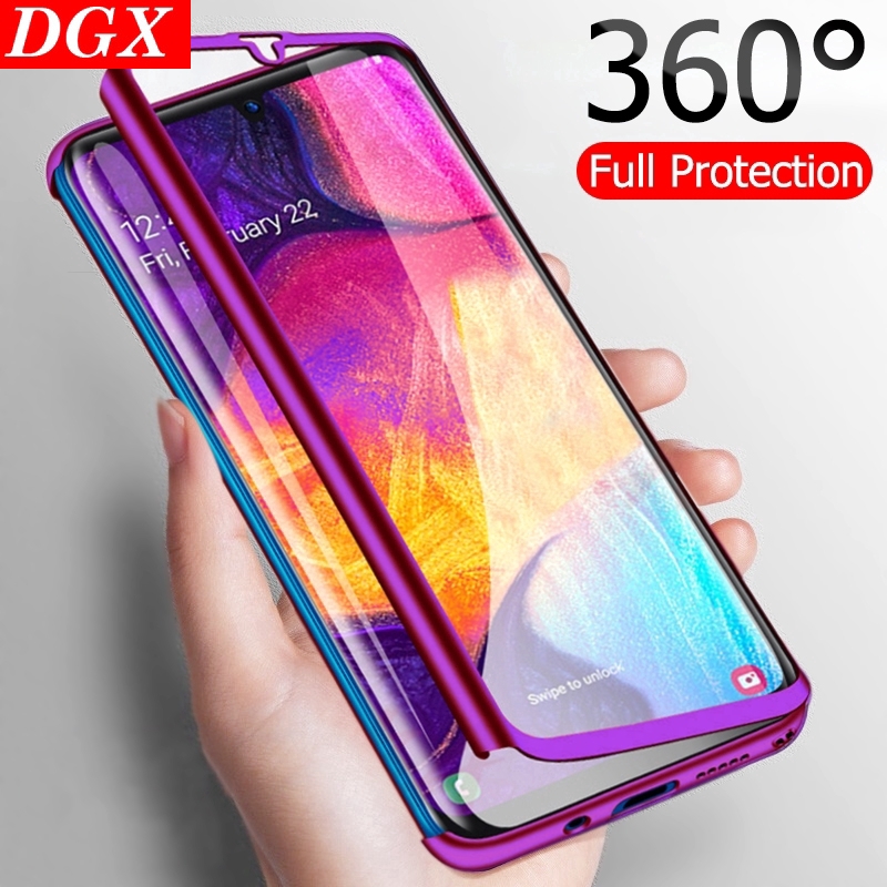 Casing Hard Case Samsung Galaxy A7 2018 A50 A70 a40 a30 A10 M20 m30 A10s A20s A30s Tempered Glass