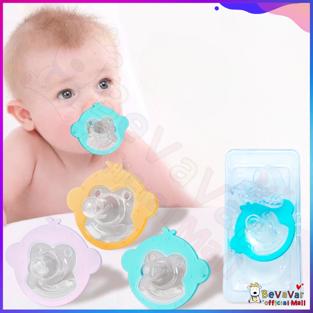 BEVAVAR Empeng Dot Bayi Silicone Dangen Tali Kotak/Baby Pacifier Bpa Free