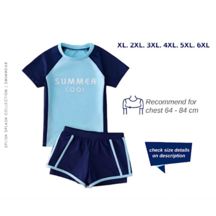 Baju Renang SUMMER COOL Set / Pakaian Renang Anak Unisex