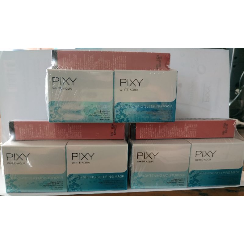 PIXY PAKET AQUA SERIES (krim siang & malam ) FREE LIPCREAM