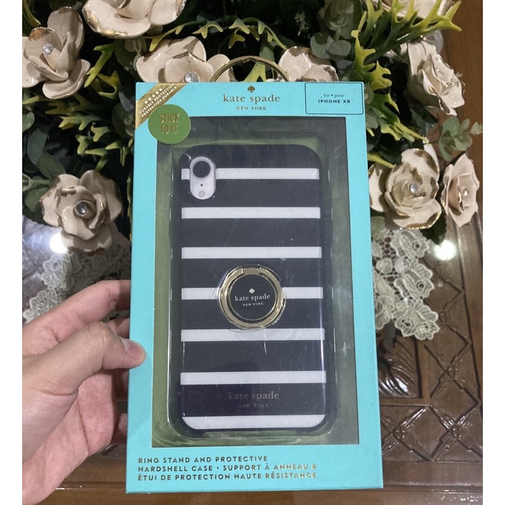 Kate Spade Ring Stripe Case iPhone XR AUTHENTIC