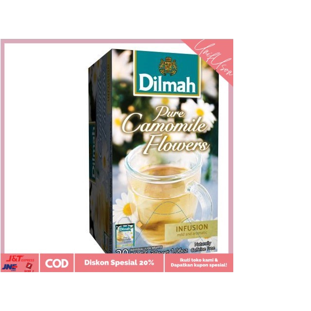 

⭐COD⭐ Teh Dilmah Chamomile - Foil Envelope Tbag (20 sachet foil)teh insomnia