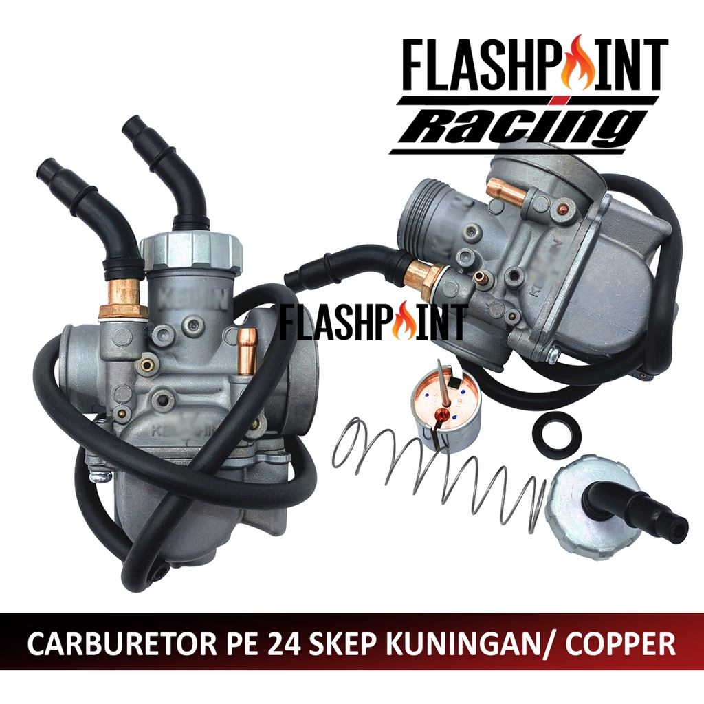 (BISA COD) KARBURATOR KEIHIN NSR PE 24 26 28 GRADE A OEM SKEP KUNINGAN THAILAND CARBURETOR KARBU PE24 PE26 PE28 SUDCO KEIHIN CPO MIKUNI SCARLET RIDEIT BEAT PISTON VARIO MIO RX MX KLX 125 110 GRAND SUPRA 125 X NVL NVA NINJA CBR GL PRO RR FI FU 150 SATRIA