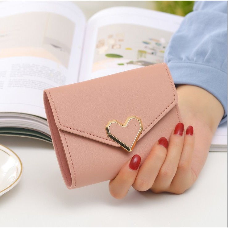 DSM DOMPET WANITA KECIL LOVE DWK-2007 / DOMPET WANITA KEKINIAN DOMPET WANITA MURAH IMPORT#BISA COD-PINK MUDA 2007