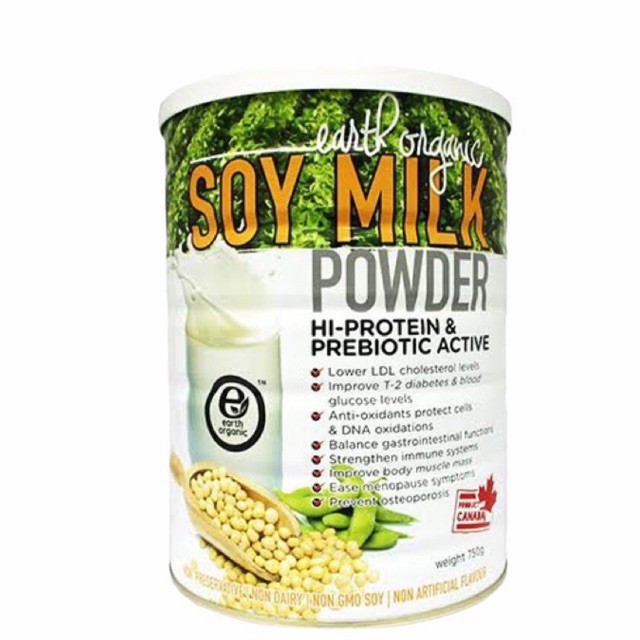 Earth Living Organic Soy Milk Powder Hi Protein and Probiotic Active 750g