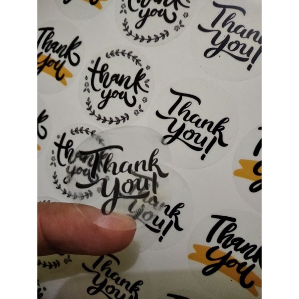

sticker thank you transparan