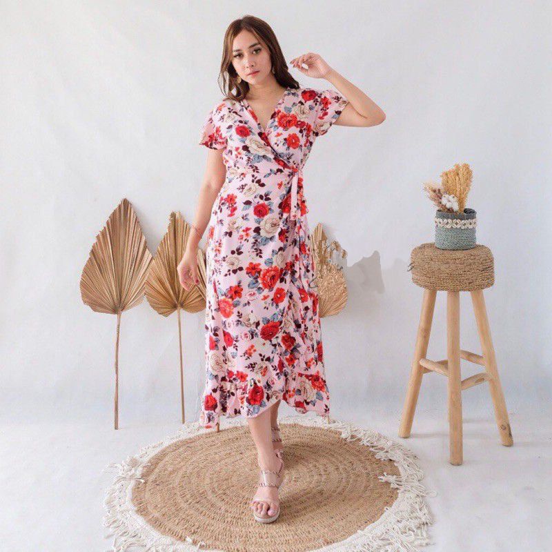 new fashion wanita kimono panjang kimono jumbo dress extra jumbo kimono kekinian kimono bali