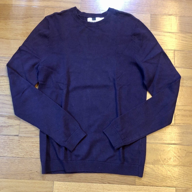 Sweater Rajut Topman 100% Original (Preloved) Size S warna Maroon Keunguan