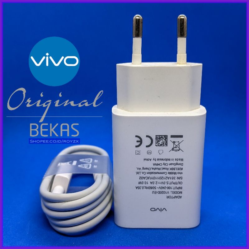 Vivo Charger Y12 Y83 Y11 Y15 Y95 Y93 Original Micro Usb Bekas Bawaan Hp