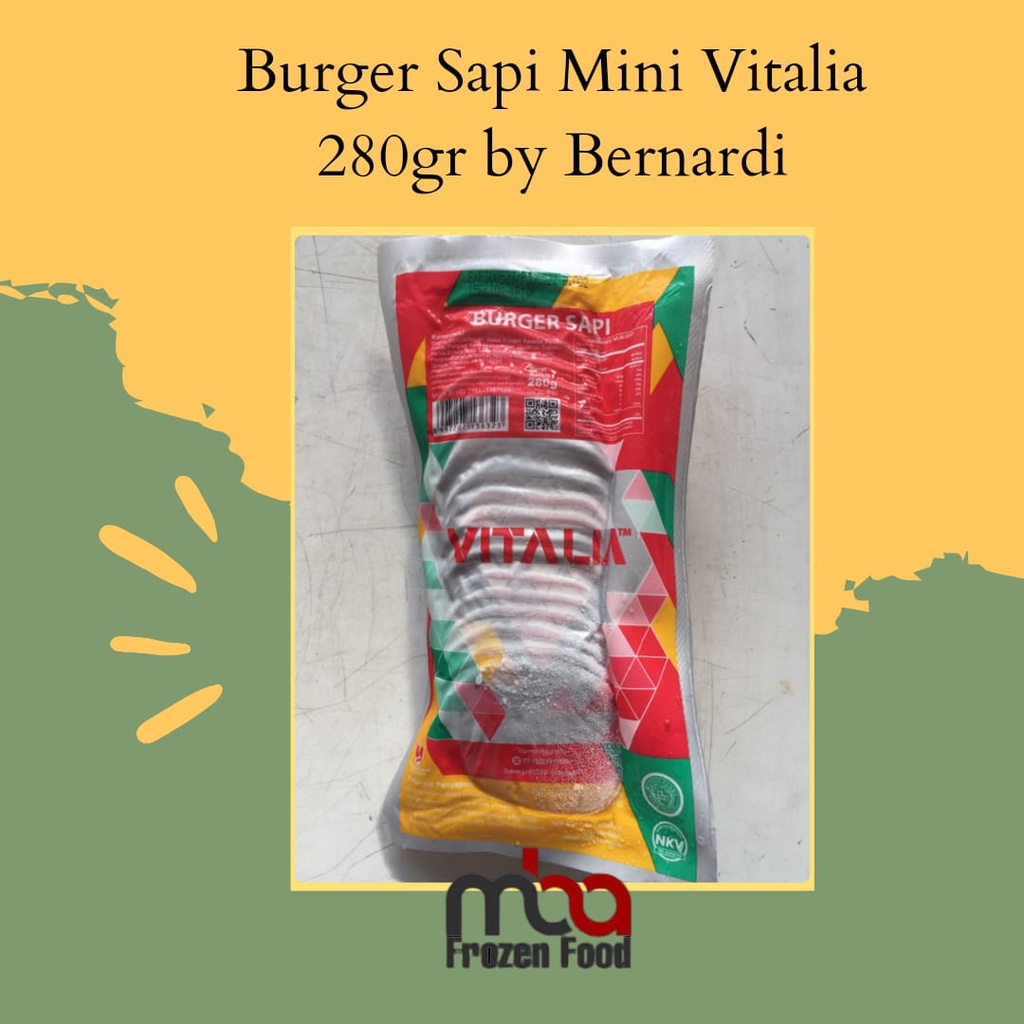 Burger Sapi Mini Vitalia 280gr by Bernardi - FROZEN FOOD