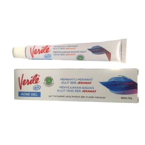 VERILE Acne Gel 10 gr Blemish Cream 10g Facial Wash 40 ml l Menghilangkan Jerawat Obat Bekas Jerawat