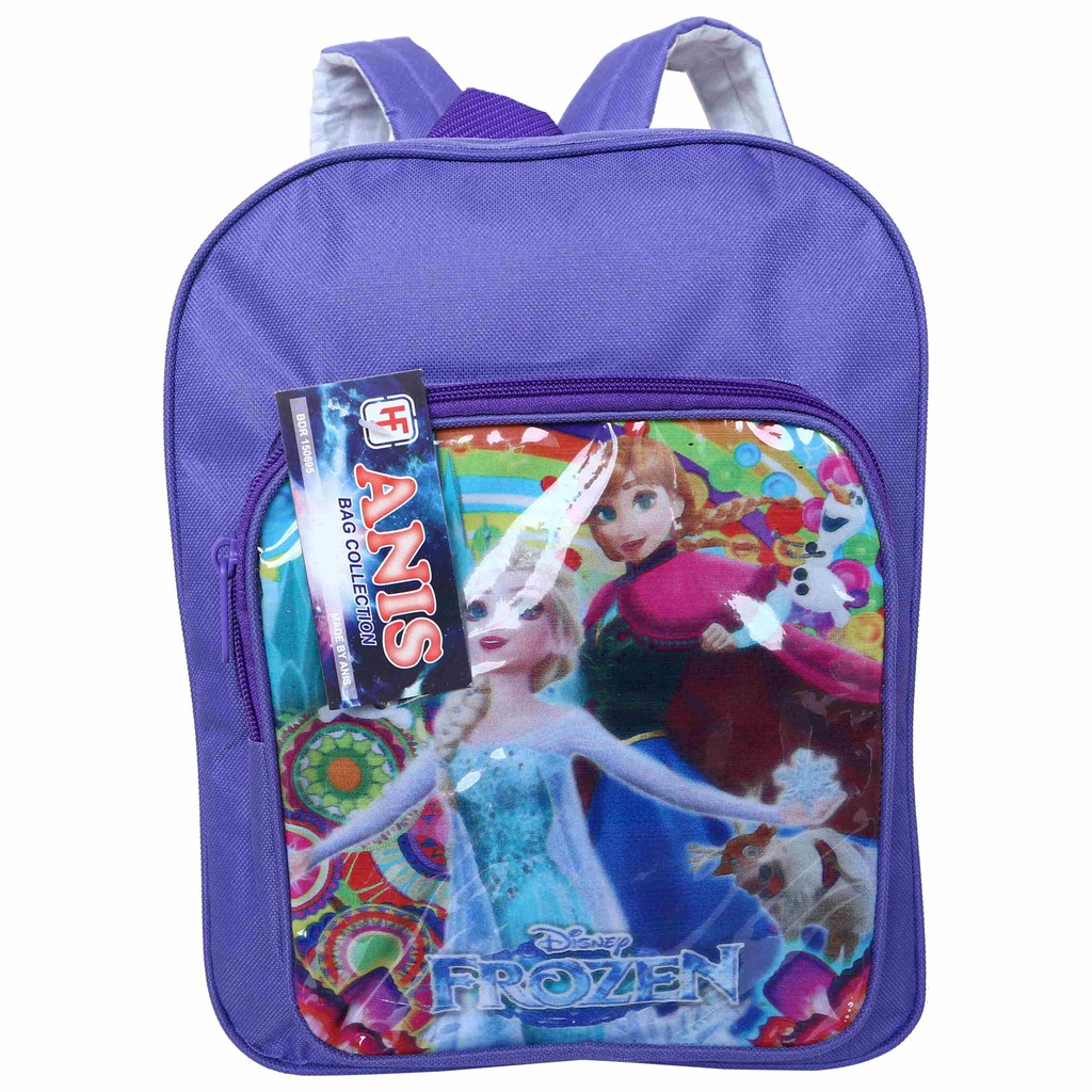 Tas Gendong Anak Motif Frozen Mini Ungu Lucu Imut Ransel Sekolah Paud