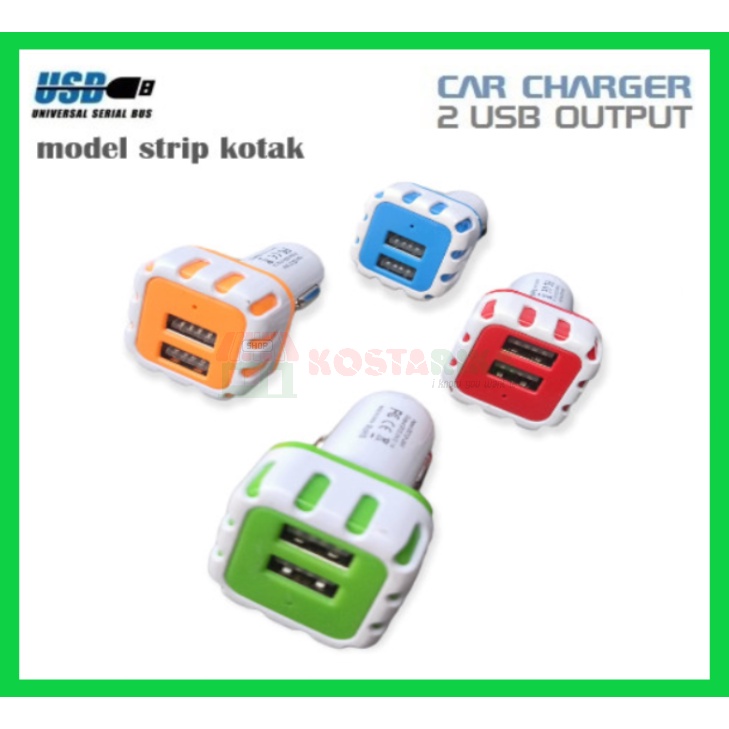 Charger Mobil Colokan Mobil Adaptor dengan Dual 18W Power Dual Slot 12v 24v