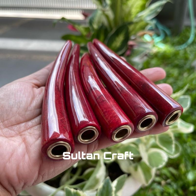 PIPA RED CORAL 12 - 12,5 Cm / BATU MARJAN MERAH / CORAL MERAH PETIR