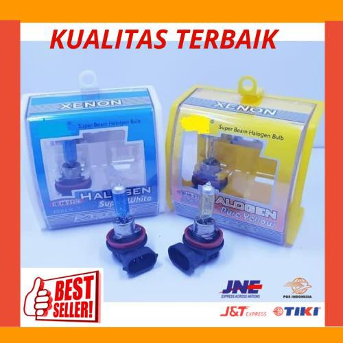 New LAMPU MOBIL HALOGEN XENON H11 12V 55W BULB LAMPU H11 PUTIH KUNING - Putih
