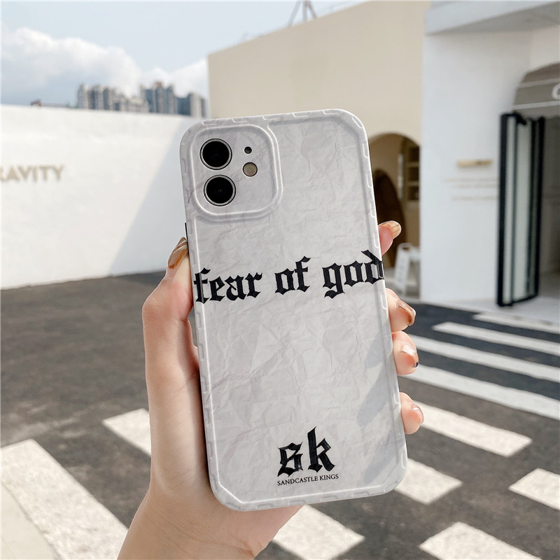 Casing Iphone 7 8 Plus 11 Pro Max 12 Pro Max Xs Max X Xr Se 2020 Iphone 12 Motif Fear God Fine Hole