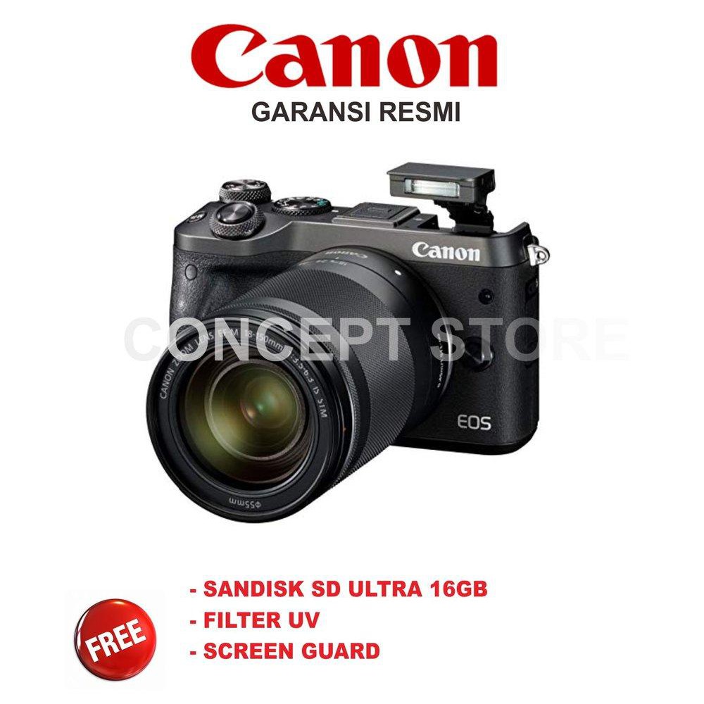 Canon EOS M6 Kit 18-150mm Kamera Mirrorless - Black . EOS M 6 Kit 1