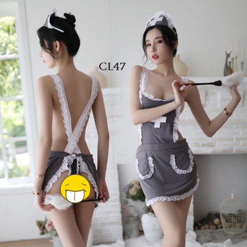 [SIAP KIRIM] KOSTUM PELAYAN SEKSI COSTUME LINGERIE SEXY MAID CL47